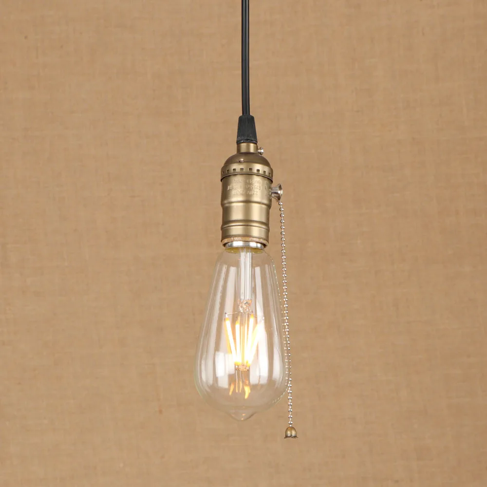 Винтажная железная окрашенная зеленая бронзовая Подвесная лампа E27 220V LED 3 стиля