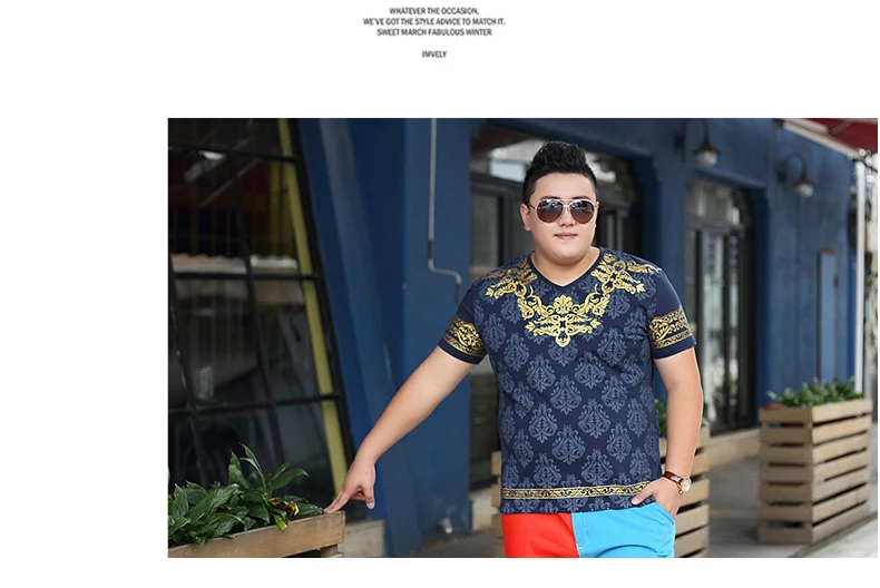 Мужская футболка в стиле хип-хоп, 5XL, 6XL, 7XL, этнический стиль, принт, большой размер, Мужская футболка с v-образным вырезом, короткий рукав, летние мужские футболки, новинка
