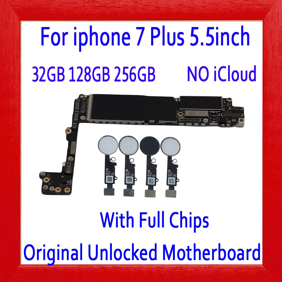 Заводская Разблокировка для iphone 7 Plus материнская плата без Touch ID/с Touch ID для iphone 7 Plus 5,5 дюймов материнская плата