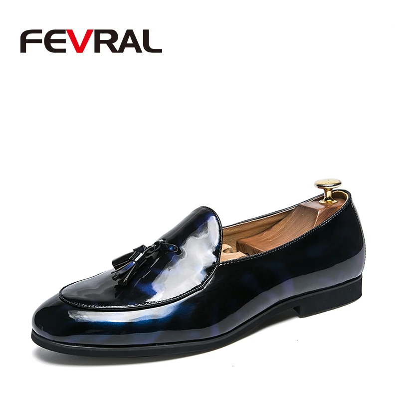 Мужские свадебные туфли из лакированной кожи черные мягкие кожаные под платье