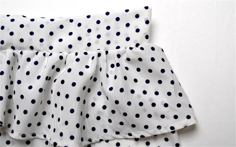 2018 New Fashion Polka Dot Bow Ruffle Off Shoulder Women Blouse Summer Sexy Elegant Tops Shirt blusa |