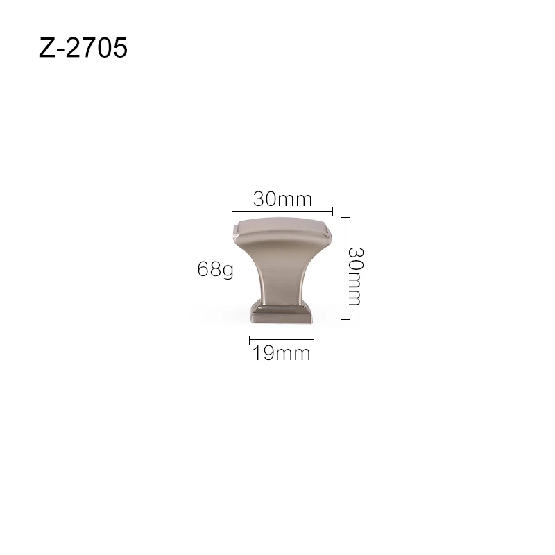 Z-2705-single hole Шкаф из цинкового сплава ручки Морден встроенного шкафа Шкаф Ручка выдвижного ящика Мебельная фурнитура/матовая Никель для волочения проволоки - Цвет: Z-2705-single hole