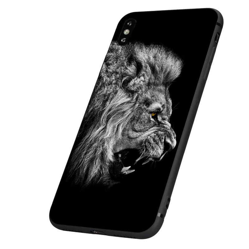 Черный чехол ТПУ для iphone 5 5s se 6 6s 7 8 plus x 10 чехол силиконовый чехол для iphone XR XS 11 pro MAX чехол русский медведь тигр лев