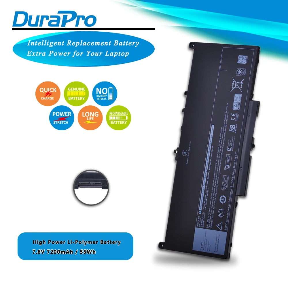 Аккумулятор для ноутбука Dell Latitude E7270 E7470 R1V85 451 BBSX BBSY BBSU MC34Y 242WD 7300 мАч|Аккумуляторы
