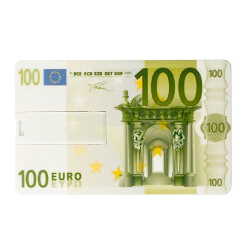 100 Euros Банковская карта, USB Кредитная карта, водонепроницаемый Usb флеш-накопитель, U флэш-диск, 128 Мб, 4 ГБ, 8 ГБ, 16 ГБ, 32 ГБ, 64 ГБ, 128 ГБ, карта памяти - Цвет: 100 Euros