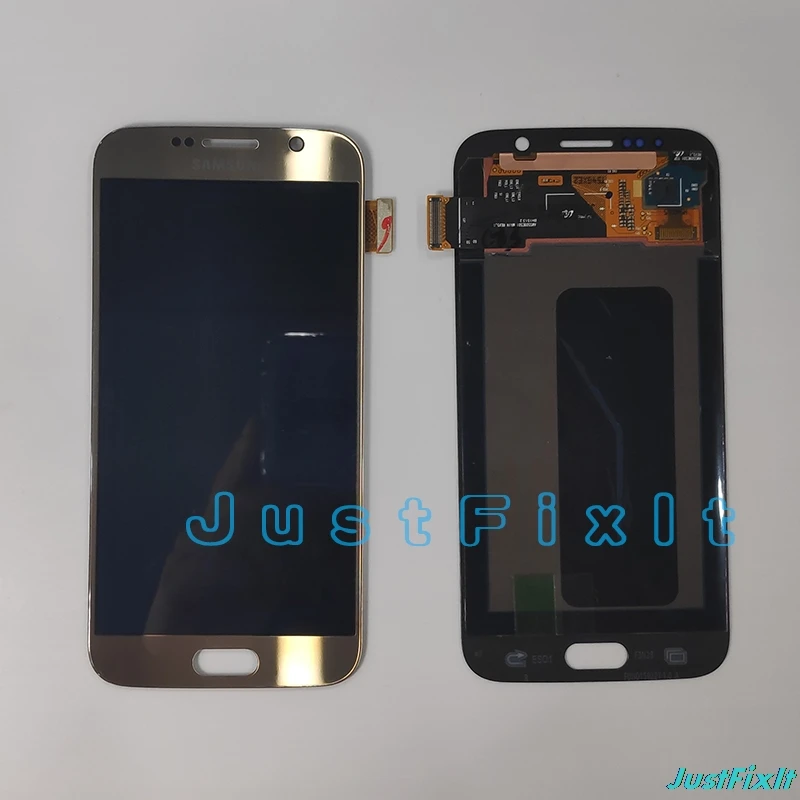 Для SAMSUNG GALAXY S6 G920F G920A горящий в тени ЖК-дисплей сенсорный экран дигитайзер супер Amoled Замена
