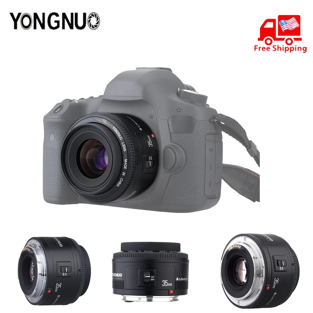 Объектив YONGNUO YN50 мм yn50мм F1.8 yn535мм F2.0 объектив камеры для Canon EF для Nikon F DLSR объектив камеры
