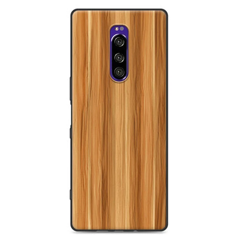 Для sony Xperia 1 чехол с деревянным камнем из мягкого силикона с узором TPU чехол для телефона sony Xperia 1 J8110 J8170 J9110 чехлы для sony 1