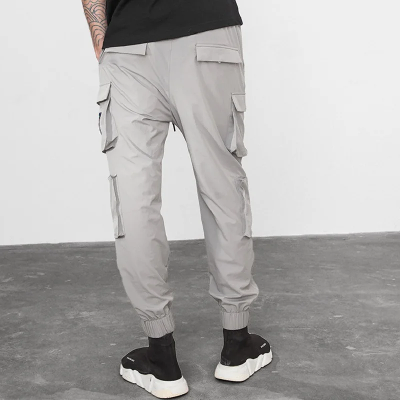 Осенние новые повседневные брюки с металлической молнией и несколькими