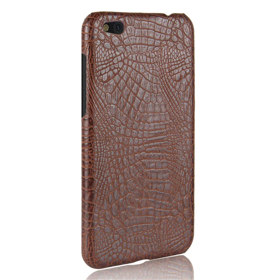 Brown Для Xiaomi mi 5 5C 5S 6 чехол Роскошный крокодиловая кожа Жесткий Чехол для Xiaomi mi 5 mi 5C mi 5S mi 6 Чехол тонкий кожаный защитный чехол - Цвет: Brown