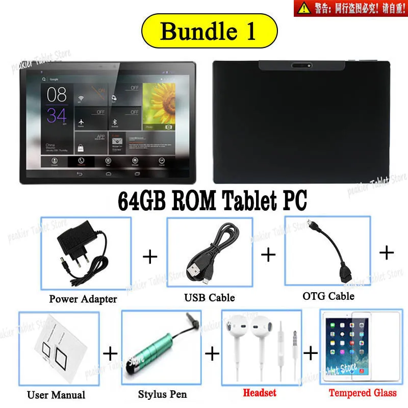 64GB Standard TAB Высокая версия для игр/видео 2.5D Закаленное стекло 10 дюймов 4G-LTE WiFi Android 8,1 планшетный ПК Deca Core 6 Гб ram 128 ГБ rom ips Wifi - Комплект: 64GB Standard TAB