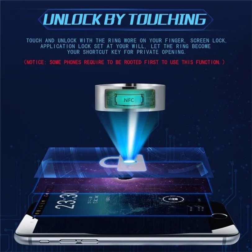 Волшебное умное кольцо, NFC, многофункциональное, водонепроницаемое, умное, умное, носить палец, цифровое кольцо для Apple, Android, NFC, мобильный телефон