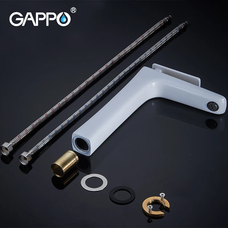 

GAPPO Basin Faucets white tall bathroom faucet waterfall bath water taps basin sink faucet mixers deck mounted