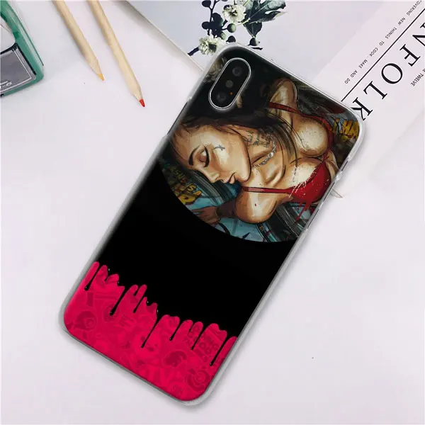 07 Сексуальный рукав тату девушка чехол для телефона s для Apple iPhone 7 8 Plus 6 6s Plus X XS XR XS MAX 5 5S чехол для телефона - Цвет: 07