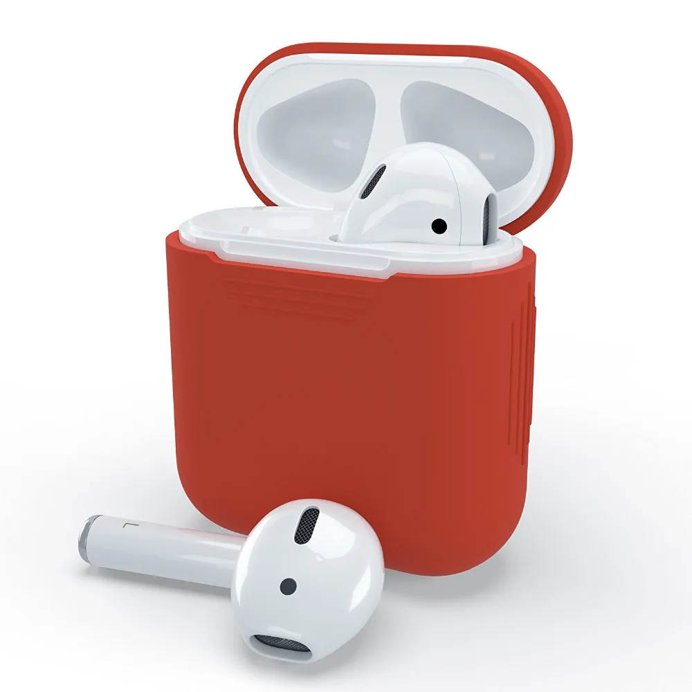 PodSkinz AirPods чехол силиконовый защитный с подставкой и безопасная для кожи ткань Apple