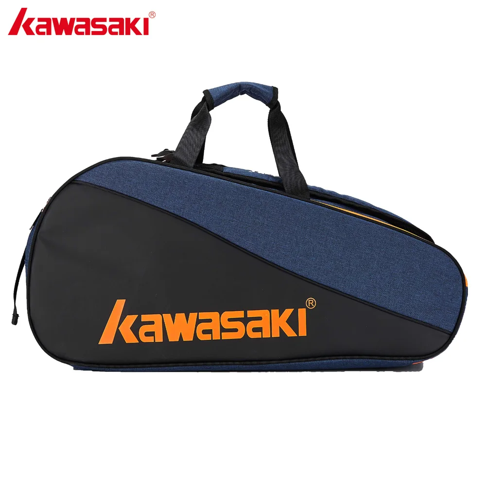 Blue Kawasaki, сумка для бадминтона, большая емкость, ракетка, спортивная сумка, серия Honor, для 6, ракетки для бадминтона с двумя плечиками, KBB-8641 - Цвет: Blue
