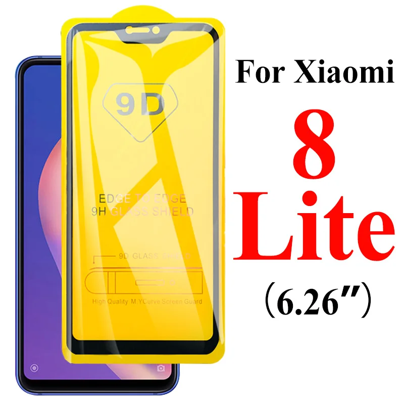 Защитное стекло для Xiao mi Red mi A2 Lite Note 6 pro закаленное на Ksio mi 8 светильник Pocophone F1 Xio mi redme 6A Armor Scren чехол - Цвет: For Xiaomi 8 Lite