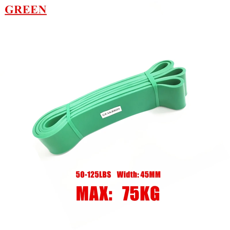 Green 44mm Эластичная лента для фитнеса, унисекс, 208 см., для йоги, пилатеса, атлетического спорта, эластичная лента, для упражнений, спортивное оборудование - Цвет: Green 44mm