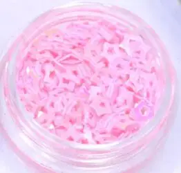 AB Pink С вышивкой в 3 мм перфорацией в виде звезд ПВХ свободные блестками блестящие пайетки для искусства ногтей маникюр Швейные Свадебные Конфетти украшения 10/20g - Цвет: AB Pink