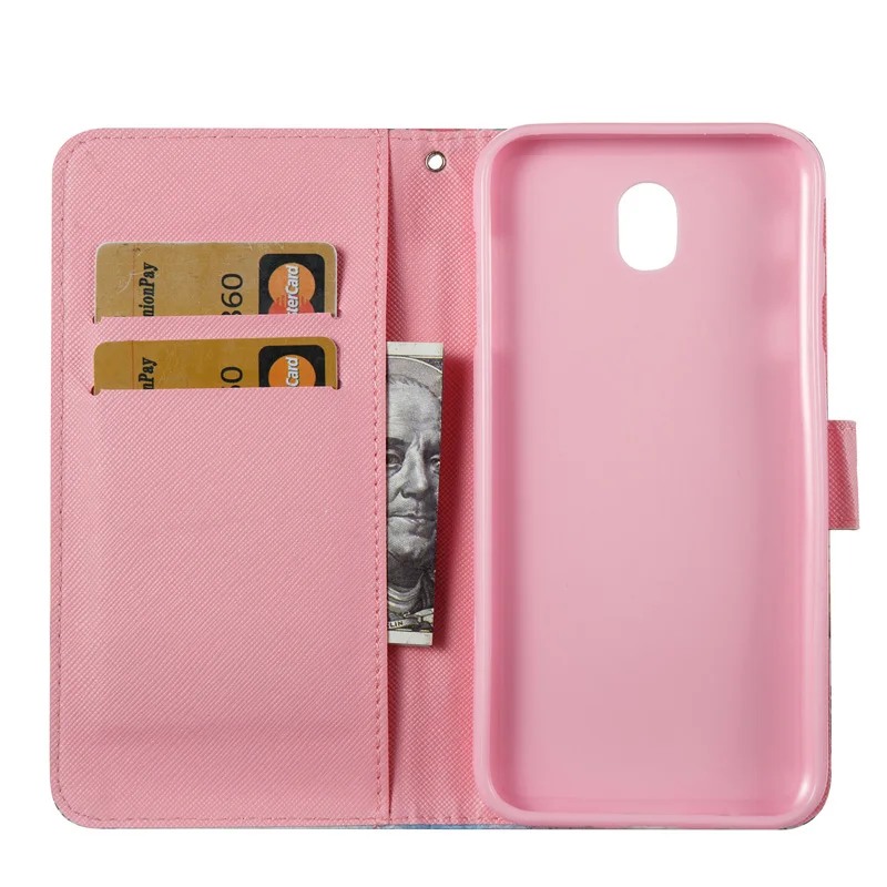 Flip Wallet Rhinestone Leather Painted Phone Soft Bling Cover Shell Coque for Samsung Galaxy A3 A5 J3 J5 J7 2016 2017 US EU Case | Мобильные