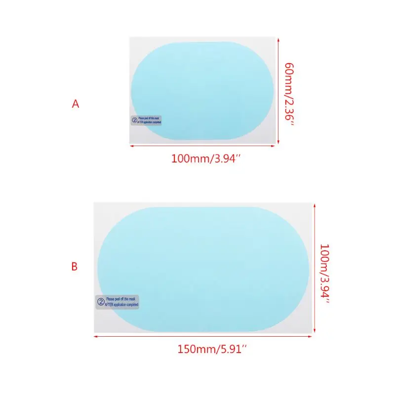 

1 Pair Car Anti Water Mist Film Anti Fog Coating Rainproof Hydrophobic Rearview Mirror Protective Film Car Accessories