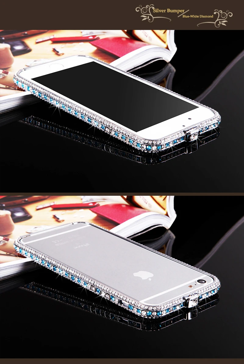 Шикарный чехол-бампер с алмазами чехол для iPhone 6, 6 S, 7, 8 Plus, роскошный блестящий сверкающий стразы, Алюминиевый металлический каркас, чехол для телефона s