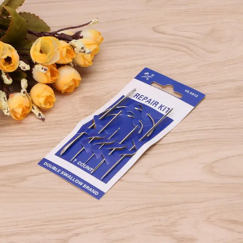 Новинка 7 шт. набор для ручной швейной иглы обивка ковры кожаный изогнутый холст |