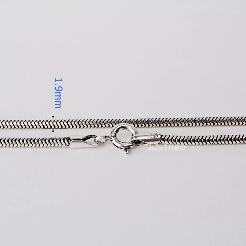 

JustNeo solid 925 sterling silver chain necklace,Basic Chains