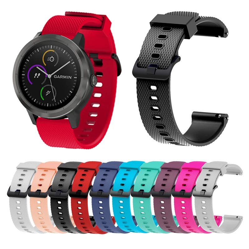 20 мм универсальный ремешок для Garmin Vivoactive 3 Ticwatch 2 силиконовые ремешки для часов samsung gear Sport S2 классический ремешок для часов+ инструмент