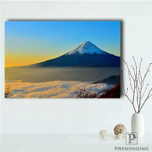 Домашний декор fuji_volcano_горный (2) @ Холст плакат ткань стены печать мульти размер