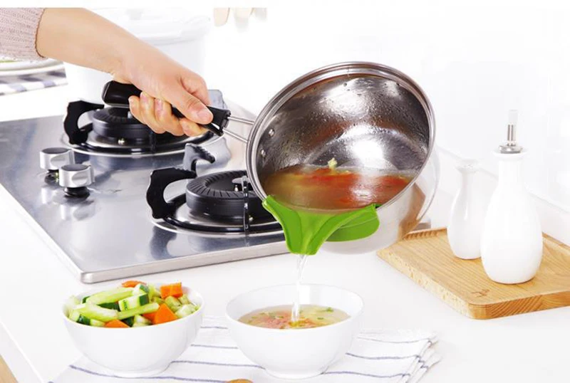 Силиконовый дефлектор с защитой от посыпания, кухонные аксессуары для супа, кухонный гаджет, жидкость для диверсии рта, Cocina, посуда