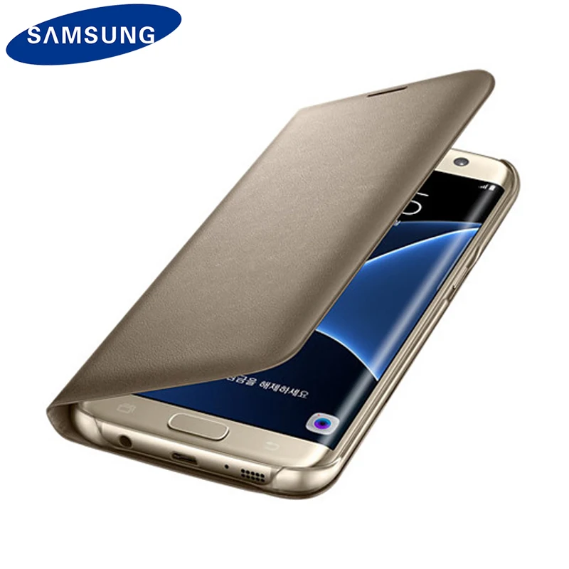 Оригинальный Samsung S7 LED Чехол Smart View Флип для Galaxy G930 крышка кожа матовая основа|case for