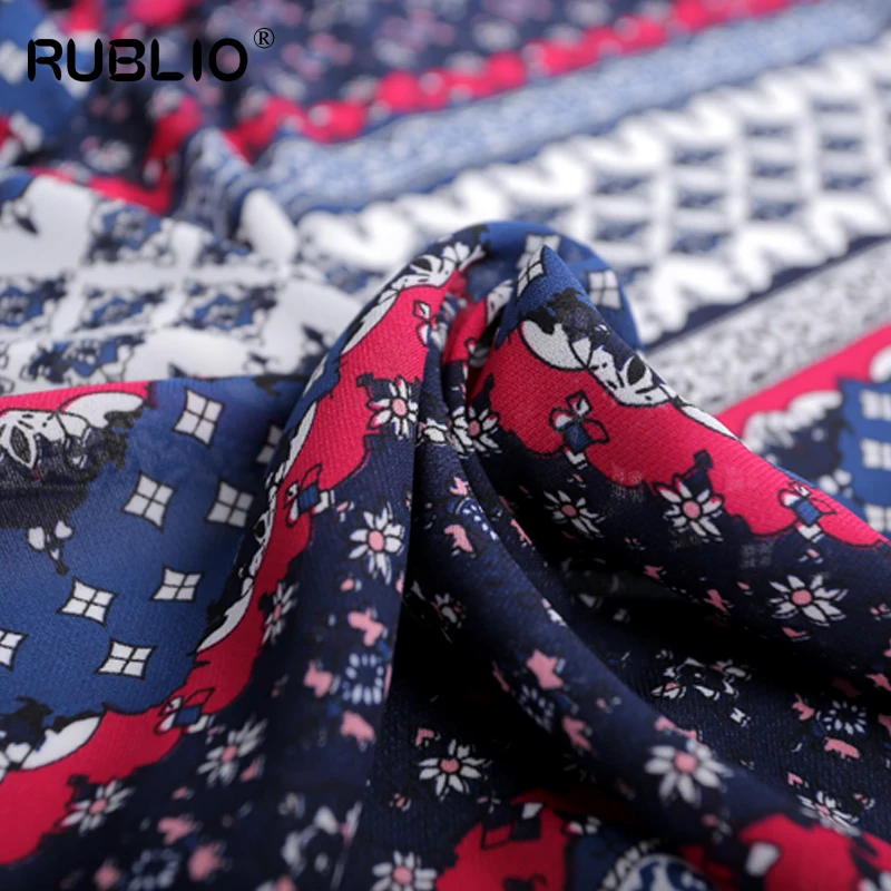 Rublio новый стиль женские шарфы Ветрозащитный Luxury Brand шелковый шарф двусторонний