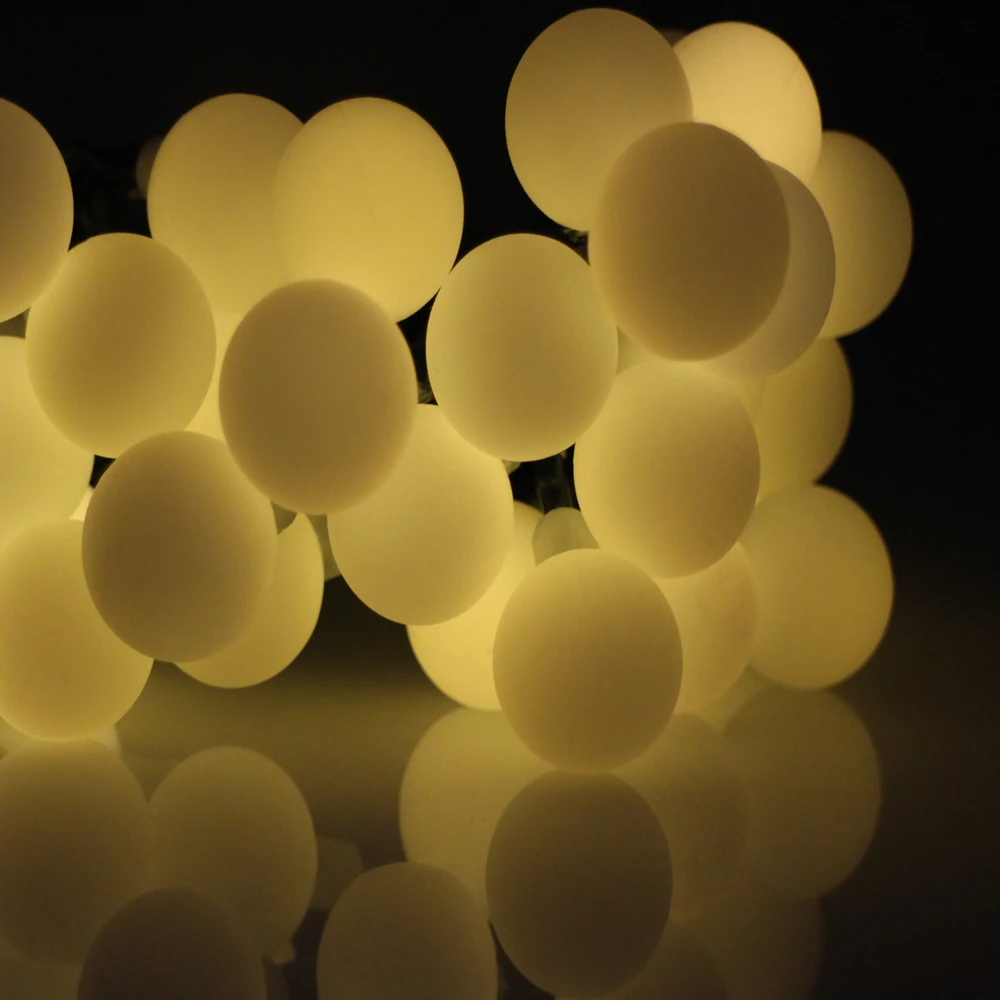 5 м 50LED Солнечная энергия сказочные гирлянды Премиум полный волшебный мяч