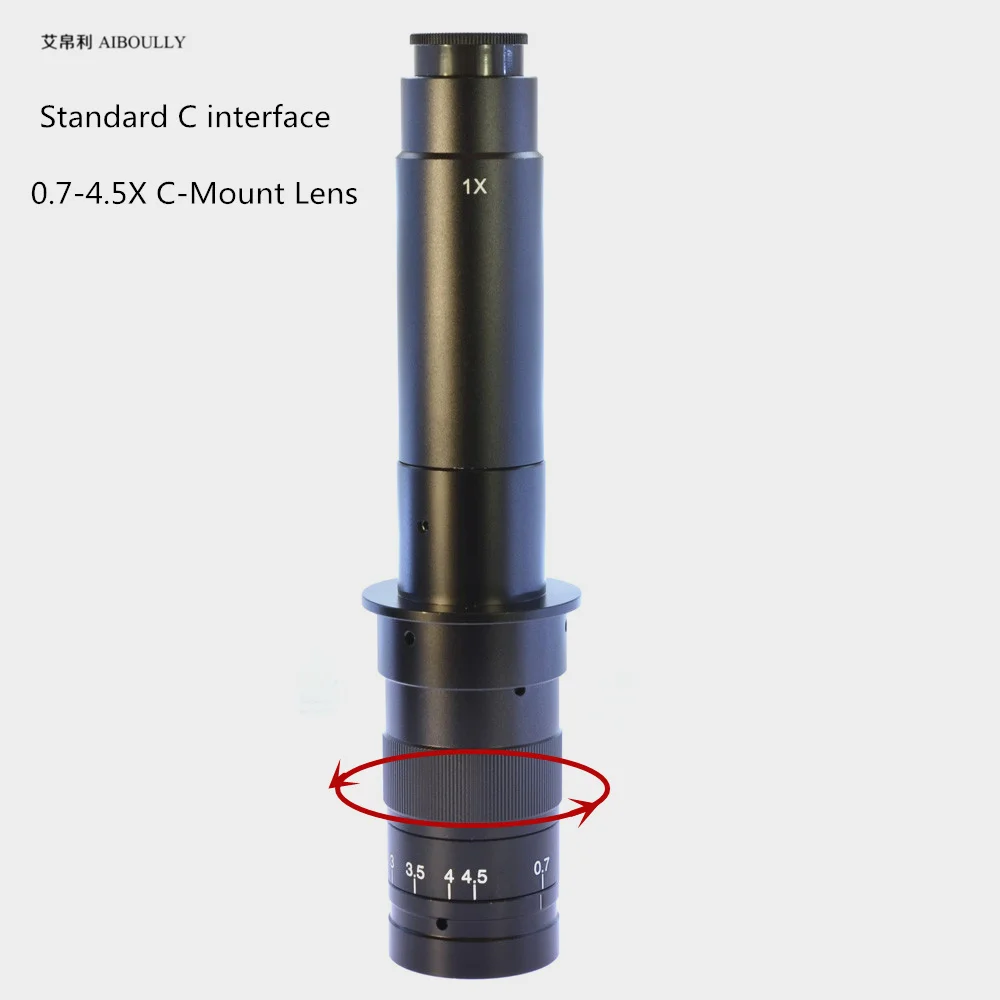 Цифровой видеомикроскоп 0 7 x C Mount Lens PCB/SMT ремонтная электронная лупа с 1X окуляром