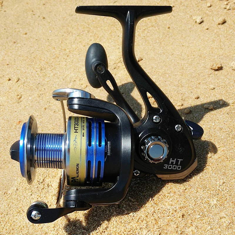Спиннинговая Рыболовная катушка HT3000 металлическая синего цвета BB 7 + 1