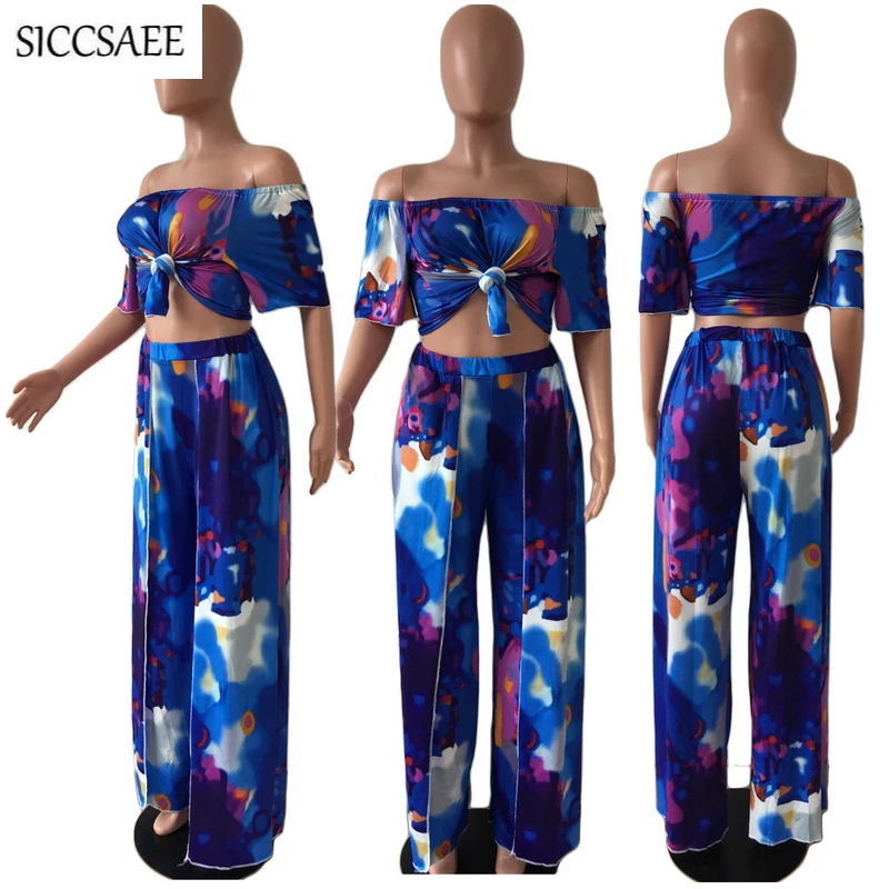 Цветной блок с цветочным принтом Tye Dye комплект из двух предметов открытыми