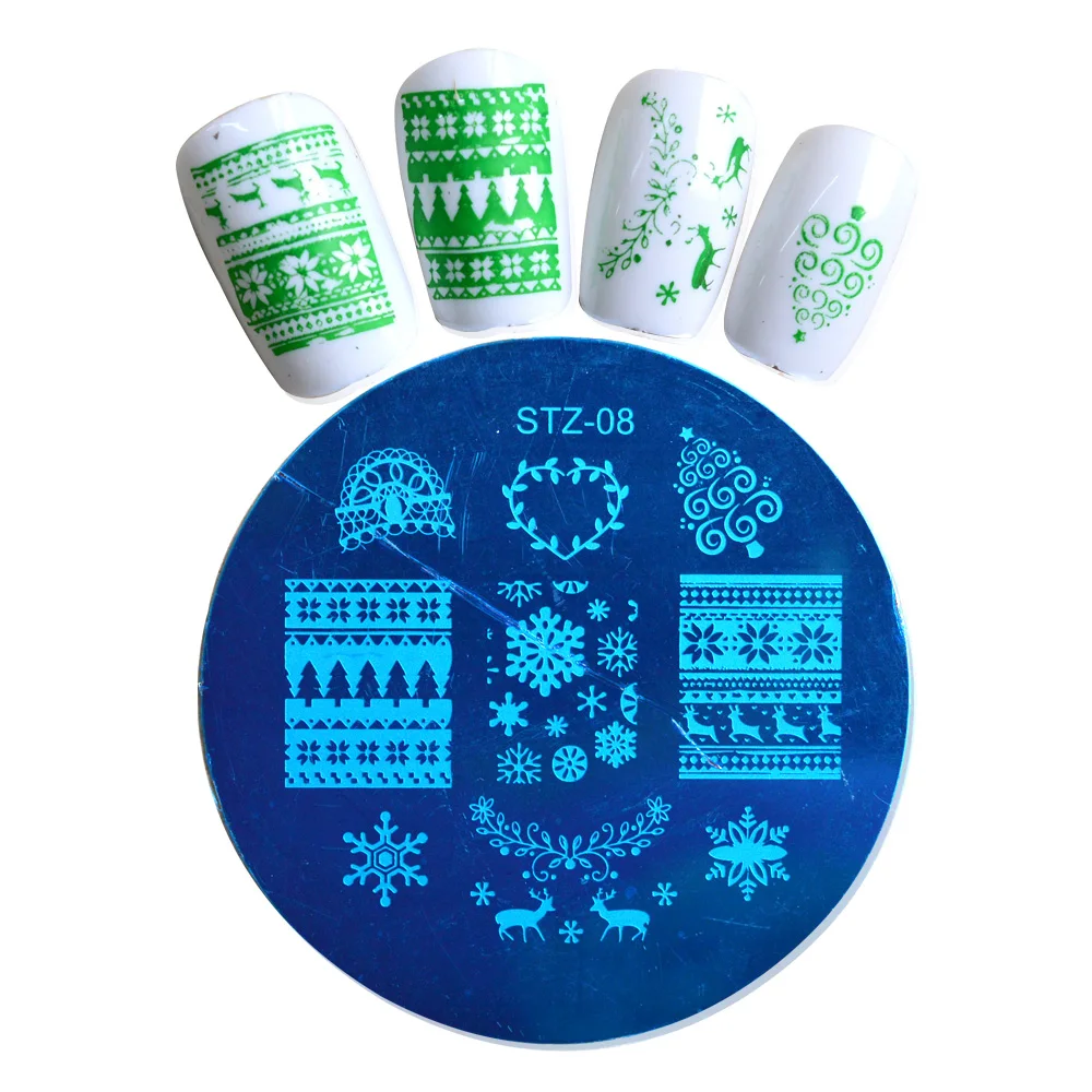 10 шт./лот красивые цветы бабочки кружевные узоры штамп для ногтевого дизайна