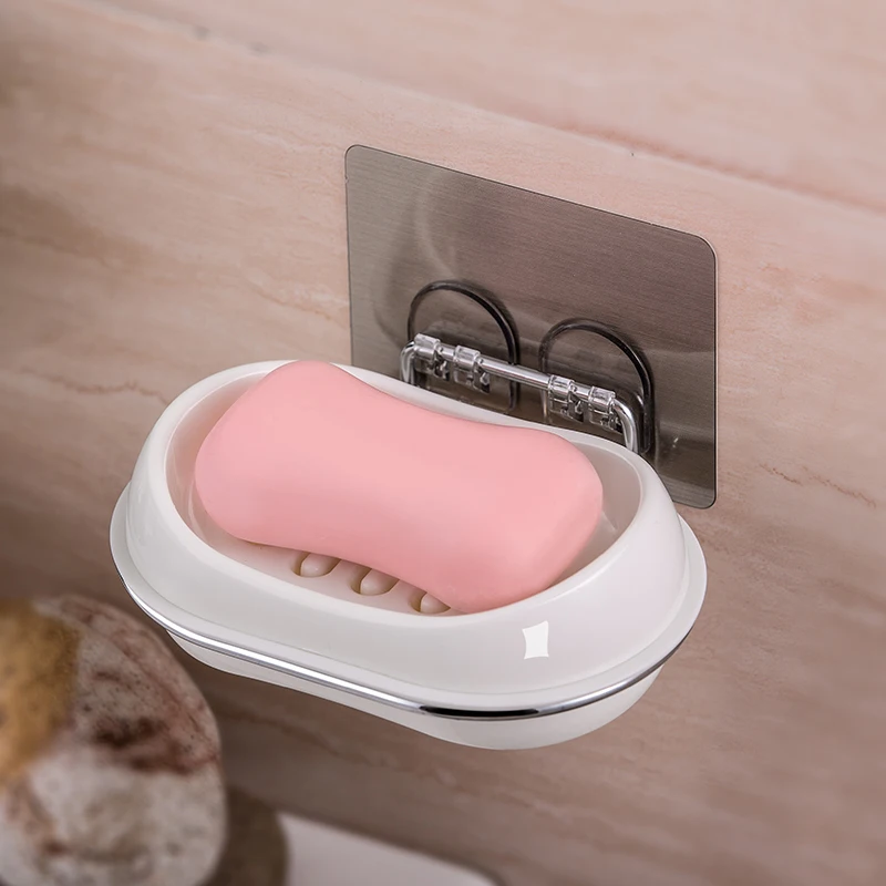 ShuangQing Home Reside Creative suction cup bathroom without traces can drain soap holder box wall hanging SQ-5046 | Дом и сад