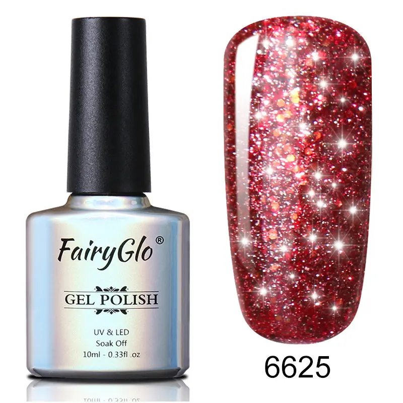 6625 Блестящий Гель-лак для ногтей FairyGlo, штамповка, лак для ногтей, 10 мл, звездная позолота, Vernis a Ongle, лак для ногтей Nagellak Lucky, Гель-лак - Цвет: 6625