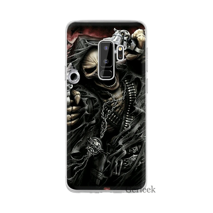 Чехол Desxz Horror Skull для Samsung Galaxy J1 J2 J3 J5 J7 J6 Prime Жесткий сумка | Мобильные телефоны и