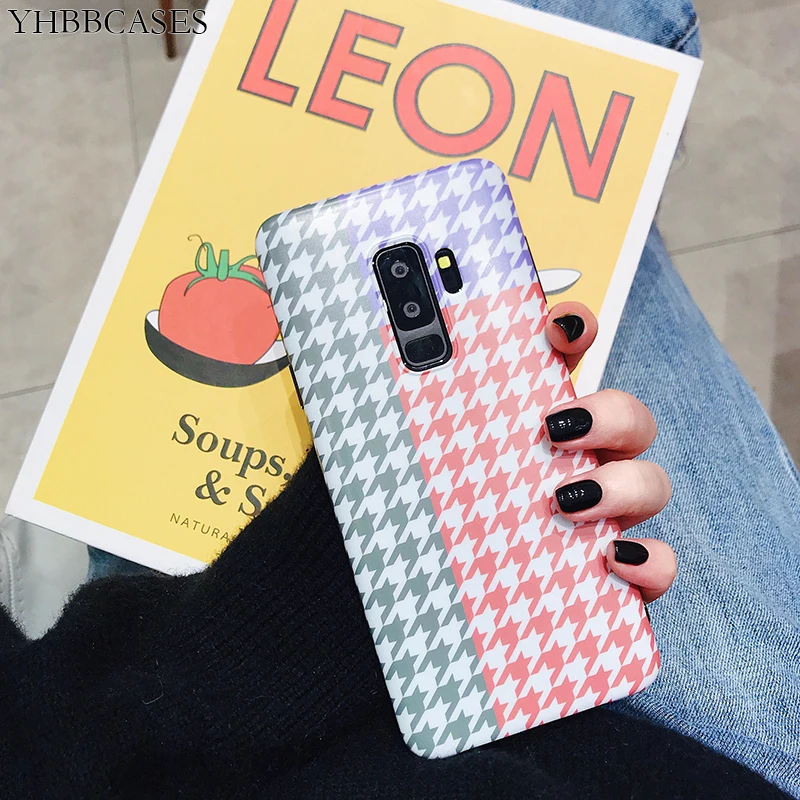 Yhbbcases модные разных цветов с рисунком гусиные лапки телефонные чехлы для samsung Galaxy