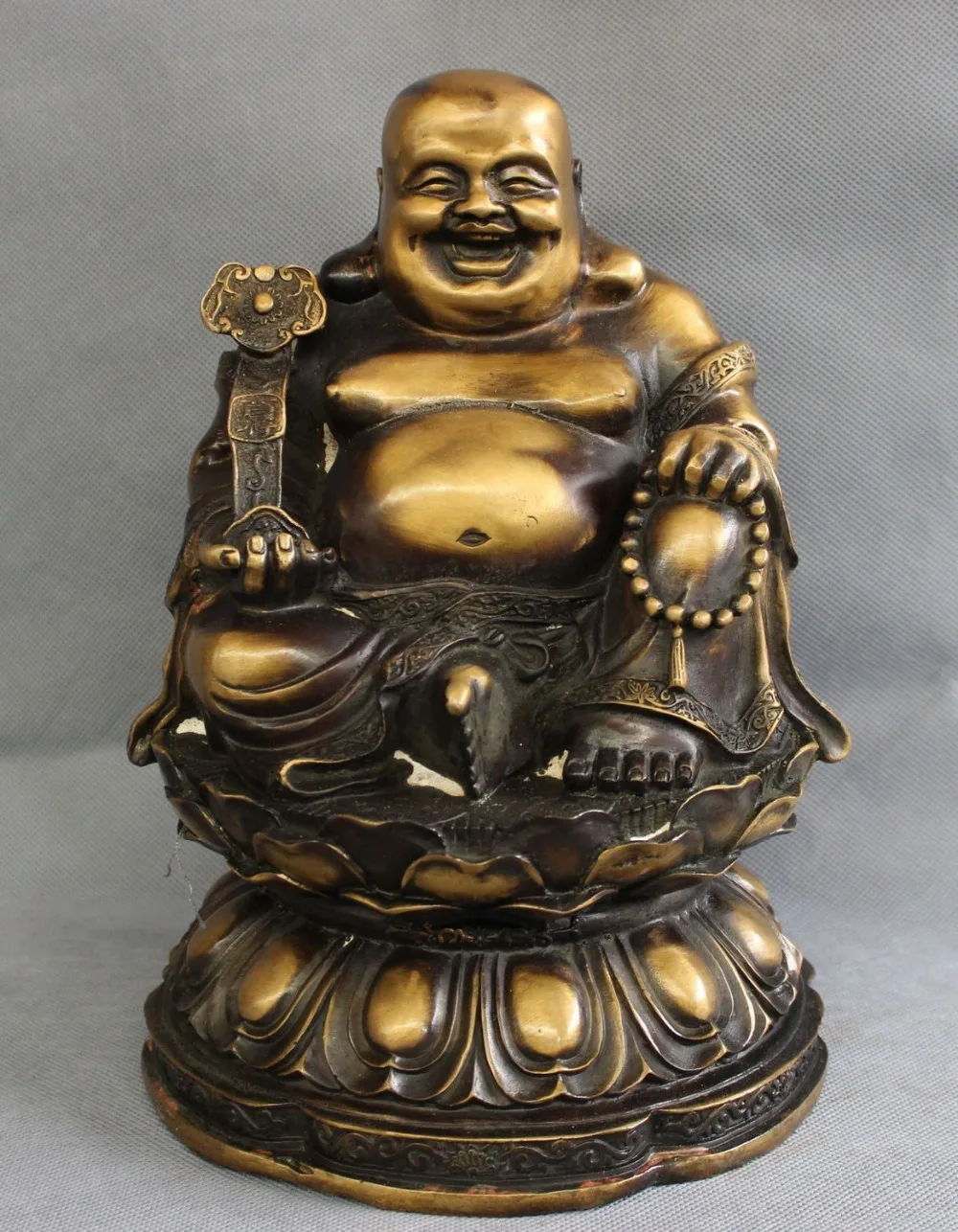 10 &quotКитайский Бронзовый Буддизм Богатство Жуй Счастливый Смех Статуи Будды