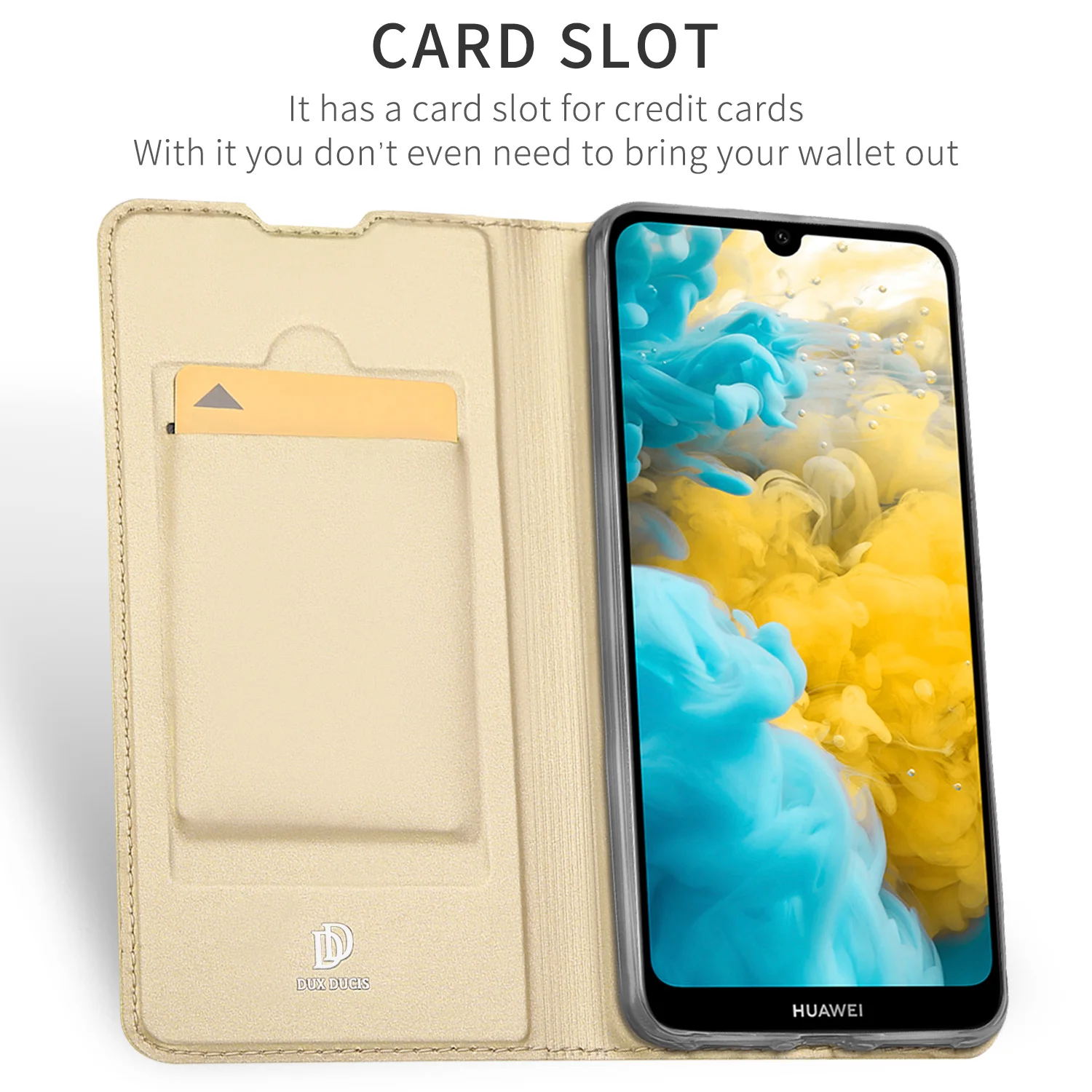 Флип-чехол для huawei Y6 из искусственной кожи ТПУ бампер противоударный защитный держатель для кредитных карт чехол-кошелек с подставкой Чехол для телефона