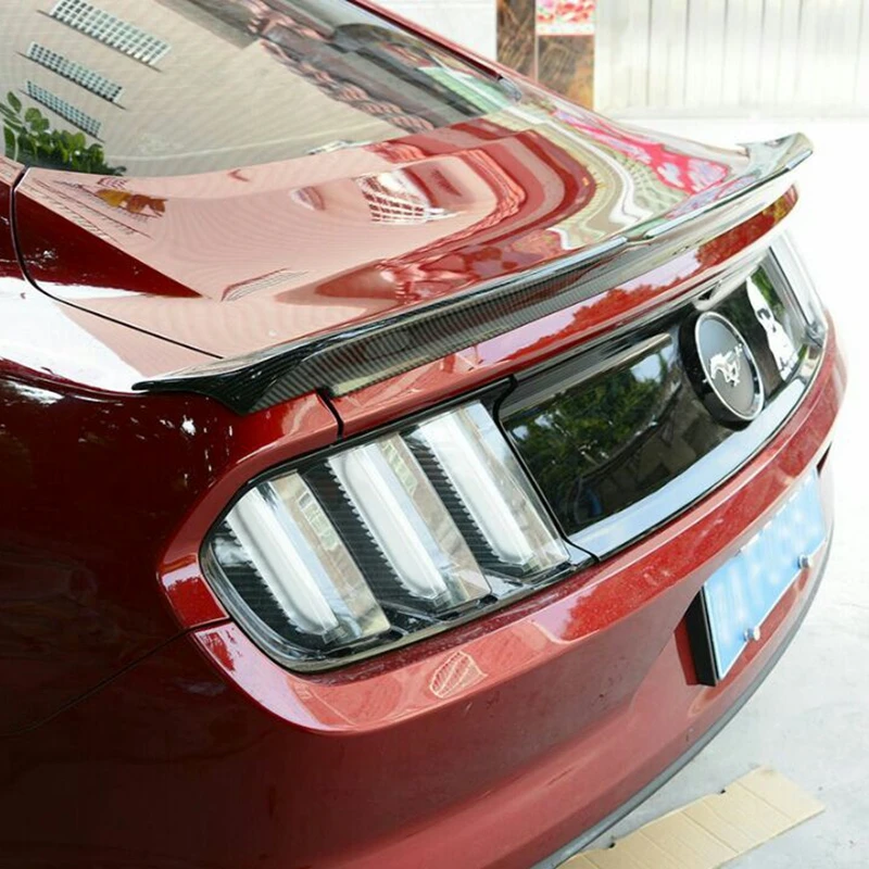 В Стиль для Ford Mustang 2 двери купе углеродного волокна задний карбоновый спойлер Mustang крыло спойлера