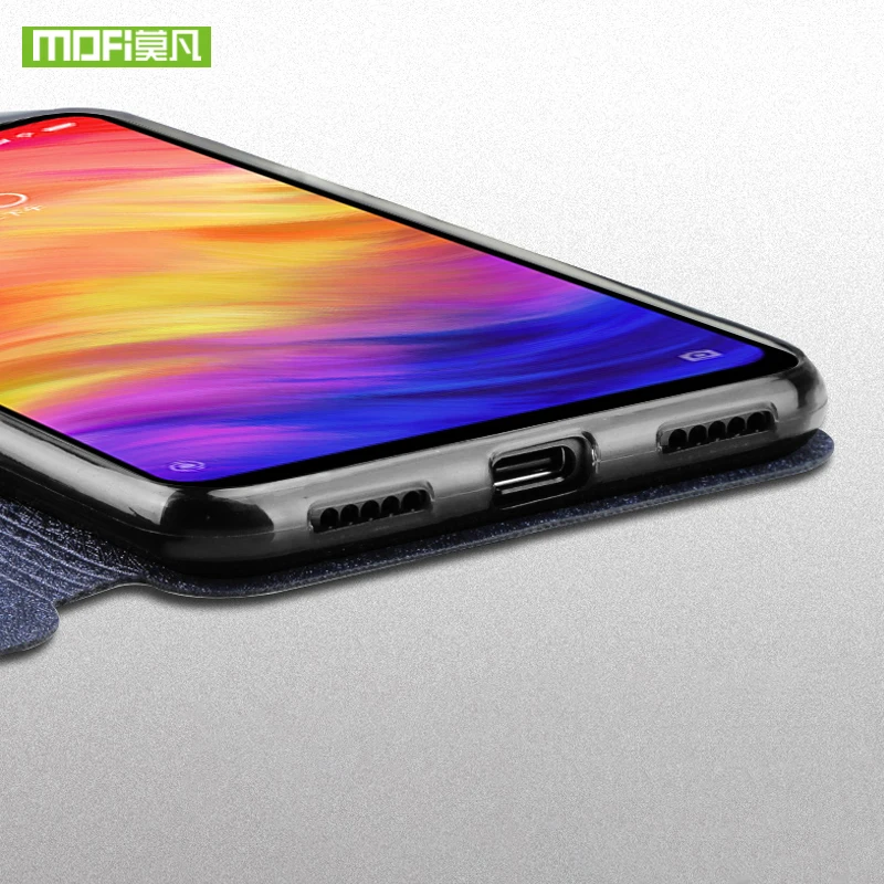 Новый чехол для Xiaomi Redmi Note 7 Pro Mofi роскошный флип из ТПУ 7|silicone cover|case leatherflip cover |