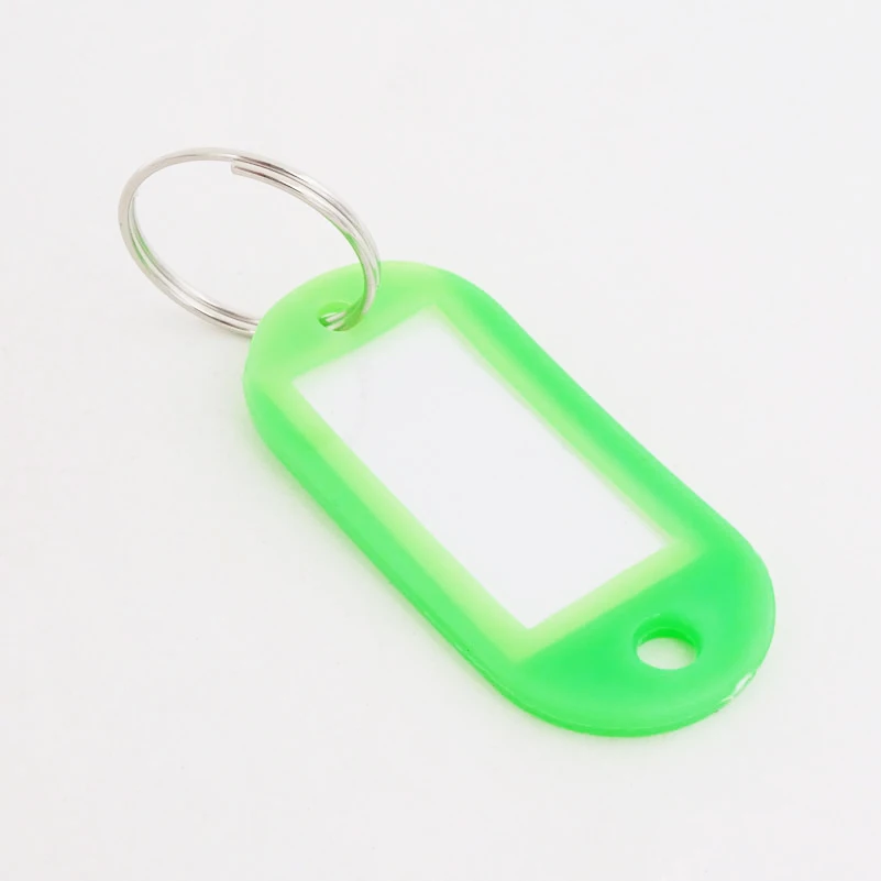 15Pcs Plastic Keychain Blanks Key Ring Diy Name Tags For Baggage Paper Insert Luggage Mix Color Chain Accessories YSK-1 | Украшения и