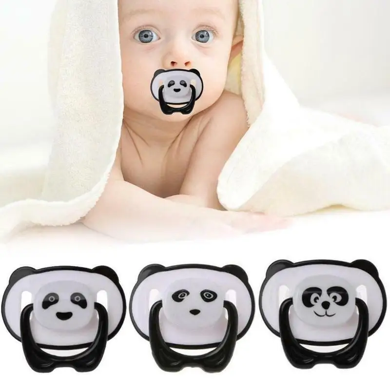 Panda соска пустышка детская пищевая полипропилен силикон не токсичная соска для малышей Ортодонтическая Соска с кольцом зубопрорезыватель соска