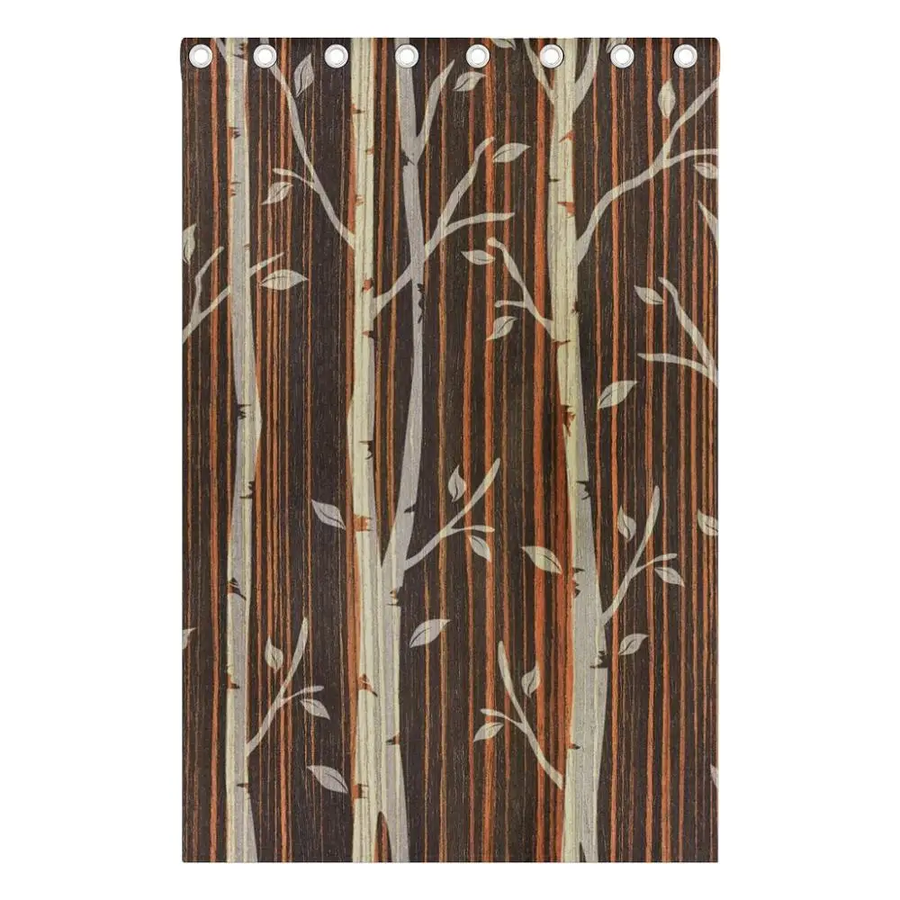 Занавески с изображением дерева затемняющие панели люверсы разделитель комнаты