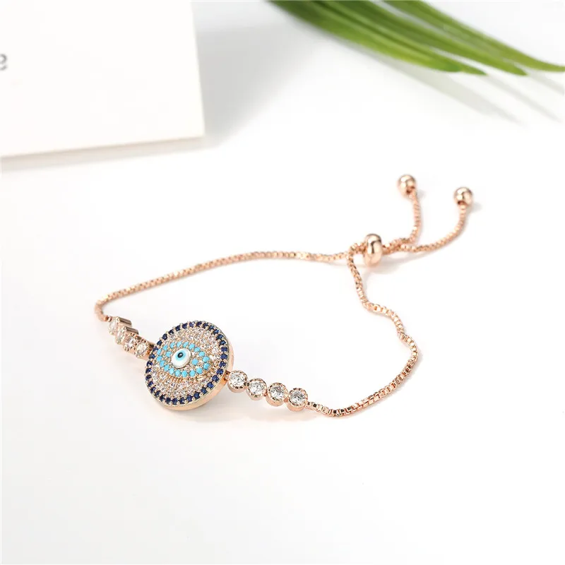 Yabel Высокое качество циркон сплав камень Браслеты Кристалл Дьявола Глаз